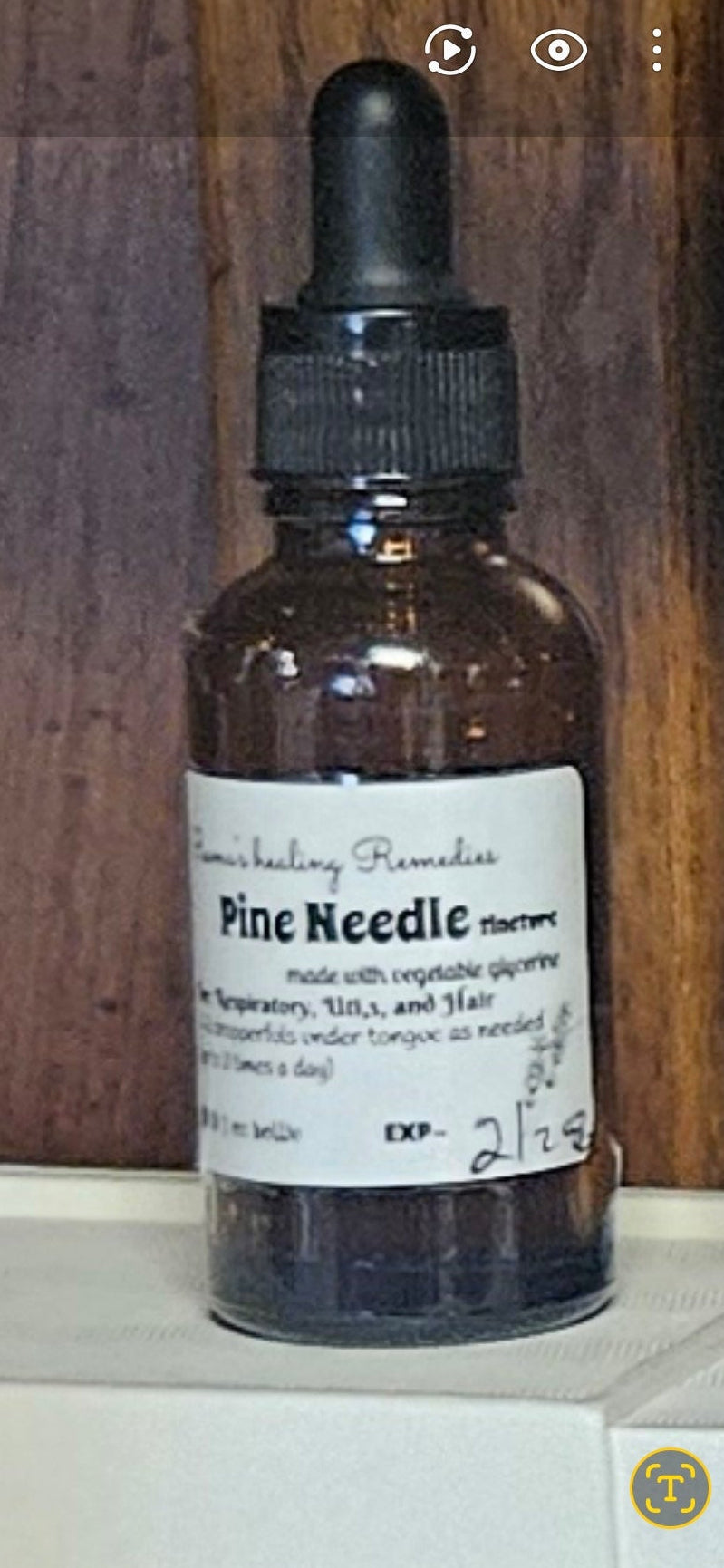 Pine needle glycerite tincture